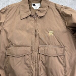 VTG UPS Work Uniform Jacket Brown Thinsulate Thermal Insulation Mens 2XLT‎ USA